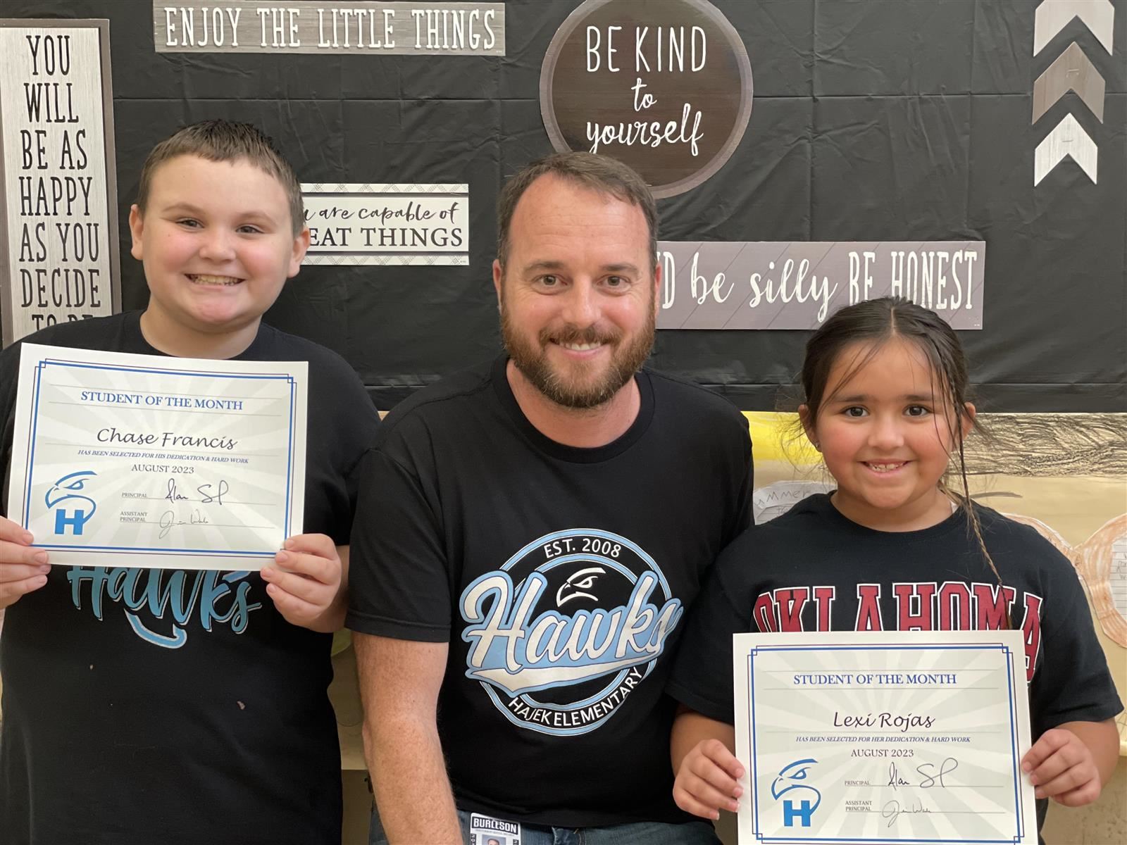  Photo of August 2023 Hajek Students of the Month
